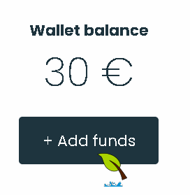 Showing the wallet balance, with the curson over an 'Add funds' button